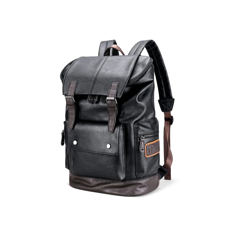Classic Leather Backpack Daypack - Image 2